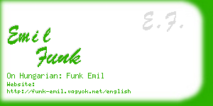 emil funk business card